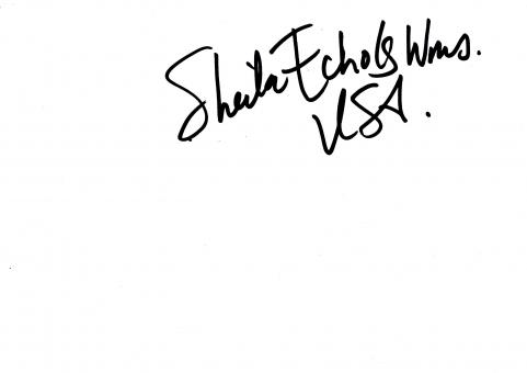 Sheila Echols  USA  Leichtathletik Blanko Karte original signiert 