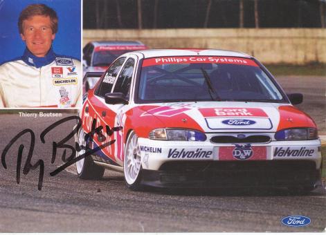 Thierry Boutsen  Ford Auto  Motorsport  Autogrammkarte original signiert 