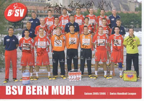 BSV Bern Muri  2005/2006  Handball  Mannschaftskarte original signiert 