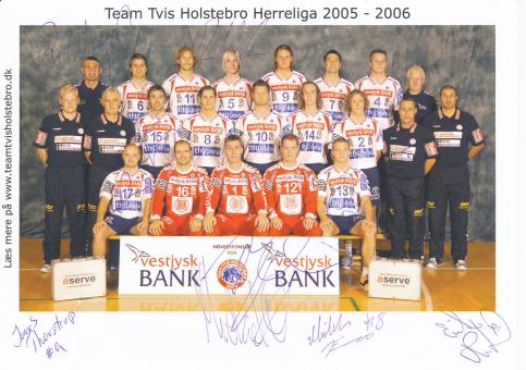 Tvis Holstebro  2005/2006  Handball  Mannschaftskarte original signiert 