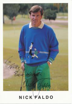 Nick Faldo  Golf  Autogrammkarte original signiert 