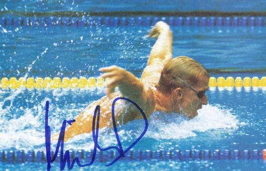 Michael Groß   Schwimmen  Bild original signiert 