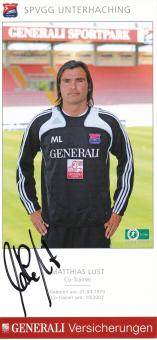 Matthias Lust  2008/2009  SpVgg Unterhaching  Fußball Autogrammkarte original signiert 