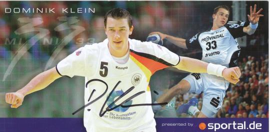 Dominik Klein  Handball  Autogrammkarte  original signiert 
