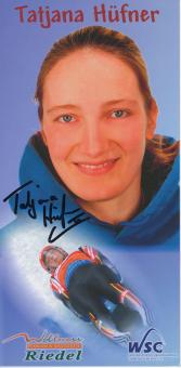 Tatjana Hüfner  Rodeln  Autogrammkarte original signiert 
