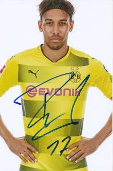 Pierre Emerick Aubameyang  Borussia Dortmund  Fußball Autogramm Foto original signiert 