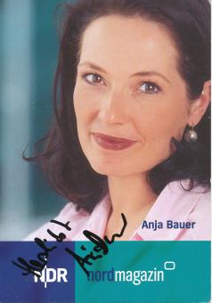 Anja Bauer  NDR   ARD  TV Sender Autogrammkarte original signiert 