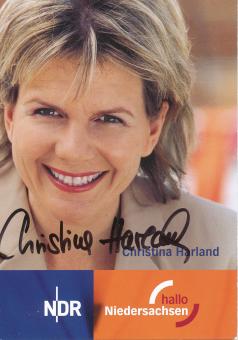 Christina Harland  NDR   ARD  TV Sender Autogrammkarte original signiert 