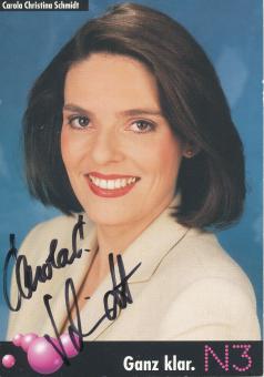 Carola Christina Schmidt  NDR   ARD  TV Sender Autogrammkarte original signiert 