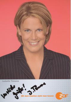 Isabelle Tümena  ZDF  TV Sender Autogrammkarte original signiert 