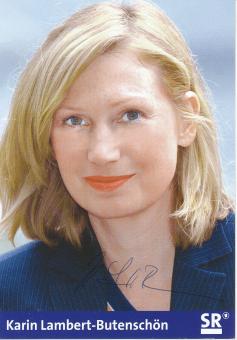 Karin Lambert Butenschön   SR  ARD  TV Sender Autogrammkarte original signiert 