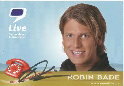 Robin Bade  9 Live  TV Sender Autogrammkarte original signiert 