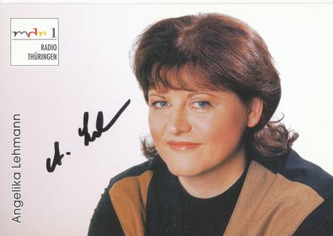Angelika Lehmann   MDR  Radio  Autogrammkarte original signiert 