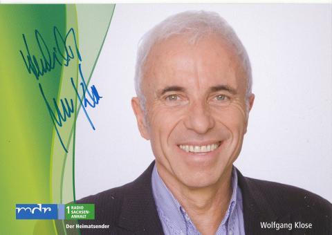 Wolfgang Klose  MDR  Radio  Autogrammkarte original signiert 