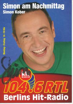 Simon Kober   104,6  RTL  Radio  Autogrammkarte original signiert 