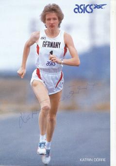Katrin Dörre  Leichtathletik  Autogrammkarte original signiert 