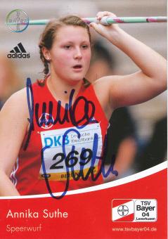 Annika Suthe  Leichtathletik  Autogrammkarte original signiert 
