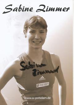 Sabine Zimmer  Leichtathletik  Autogrammkarte original signiert 