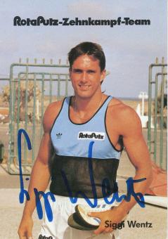 Siggi Wentz  Leichtathletik  Autogrammkarte original signiert 