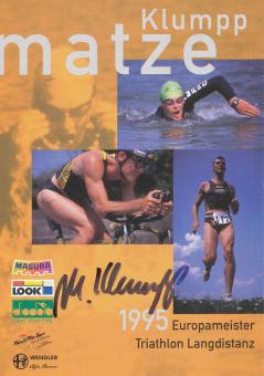 Matthias Klumpp  Triathlon  Leichtathletik  Autogrammkarte original signiert 
