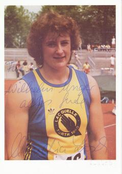 Claudia Losch  Leichtathletik  Autogrammkarte original signiert 