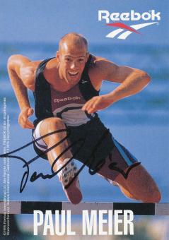 Paul Meier  Leichtathletik  Autogrammkarte original signiert 