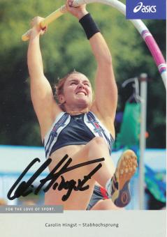 Carolin Hingst  Leichtathletik  Autogrammkarte original signiert 