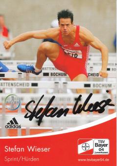 Stefan Wieser  Leichtathletik  Autogrammkarte original signiert 