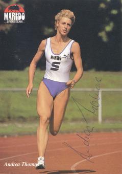 Andrea Thoma  Leichtathletik  Autogrammkarte original signiert 