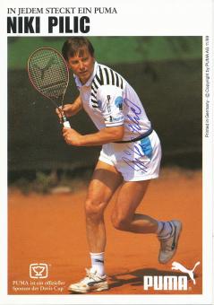 Niki Pilic  Kroatien  Tennis Autogrammkarte original signiert 