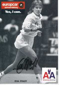 Eva Pfaff   Tennis Autogrammkarte original signiert 