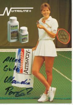 Claudia Porwik    Tennis Autogrammkarte original signiert 