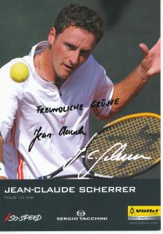 Jean Claude Scherrer   Tennis Autogrammkarte original signiert 