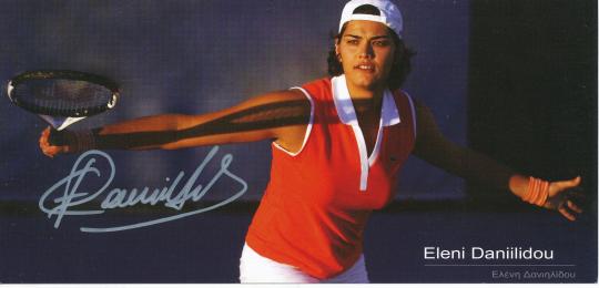 Eleni Daniilidou  Griechenland  Tennis Autogrammkarte original signiert 