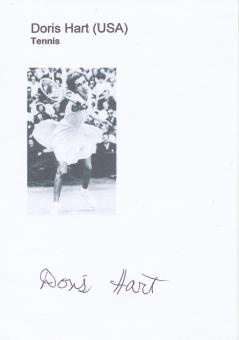 Doris Hart † 2015  USA  Tennis  Blankokarte original signiert 