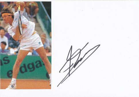 Franco Davin  Argentinien  Tennis  Blankokarte original signiert 