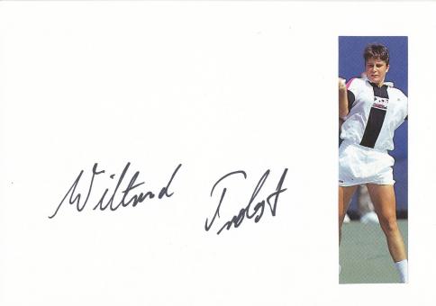 Wiltrud Probst   Tennis  Blankokarte original signiert 