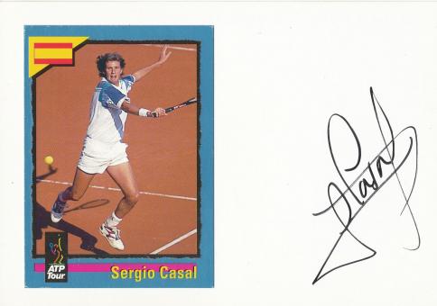 Sergio Casal  Spanien  Tennis  Blankokarte original signiert 