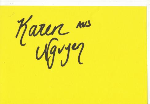 Karen Ngvyen  Turnen Autogramm Karte original signiert 