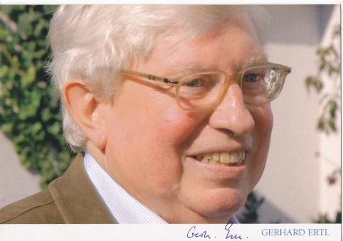 Gerhard Ertl  Nobelpreisträger Chemie 2007  Autogrammkarte original signiert 