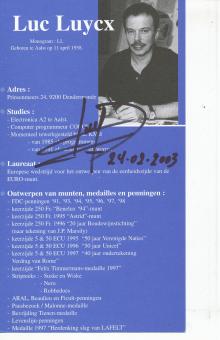 Luc Luycx  Euro  Designer  Autogrammkarte original signiert 