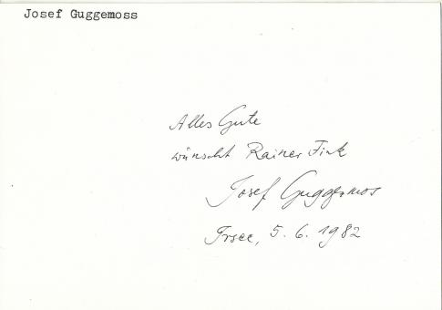 Josef Guggemos † 2003  Schriftsteller  Literatur Karte original signiert 