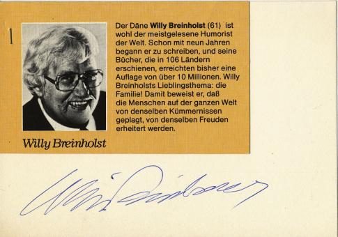 Willy Breinholst † 2009  Schriftsteller  Literatur Karte original signiert 