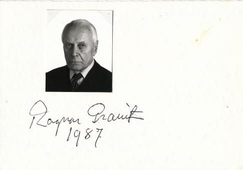 Ragnar Granit † 1991  Schweden  Nobelpreisträger Chemie 1967  Karte original signiert 