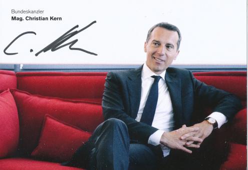Christian Kern  Österreich  Politik  Autogrammkarte original signiert 