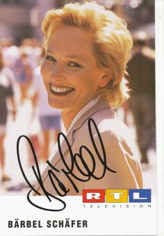 Bärbel Schäfer   RTL   TV Sender Autogrammkarte original signiert 