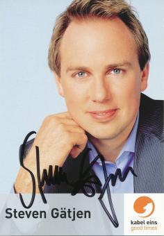 Steven Gätjen   Kabel 1   TV  Sender Autogrammkarte original signiert 
