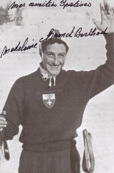 Madeleine Berthod   Schweiz  Ski Alpin 1.OS 1956  Autogramm Foto original signiert 