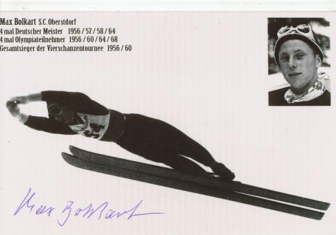 Max Bolkart   Skispringen  Autogramm Foto original signiert 