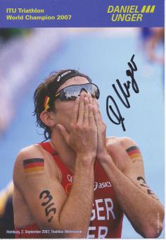 Daniel Unger  Triathlon  Leichtathletik  Autogrammkarte original signiert 